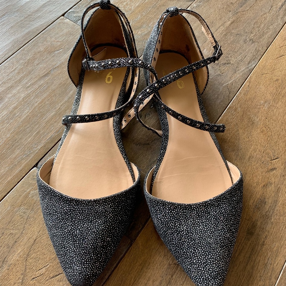 Sparkly Black Flats (Worn once)